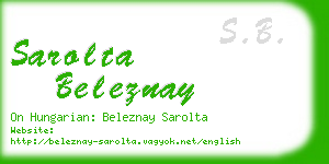 sarolta beleznay business card